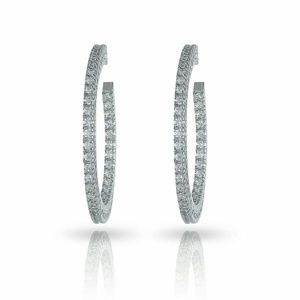 CZ Inside Outside Hoop Earring elements